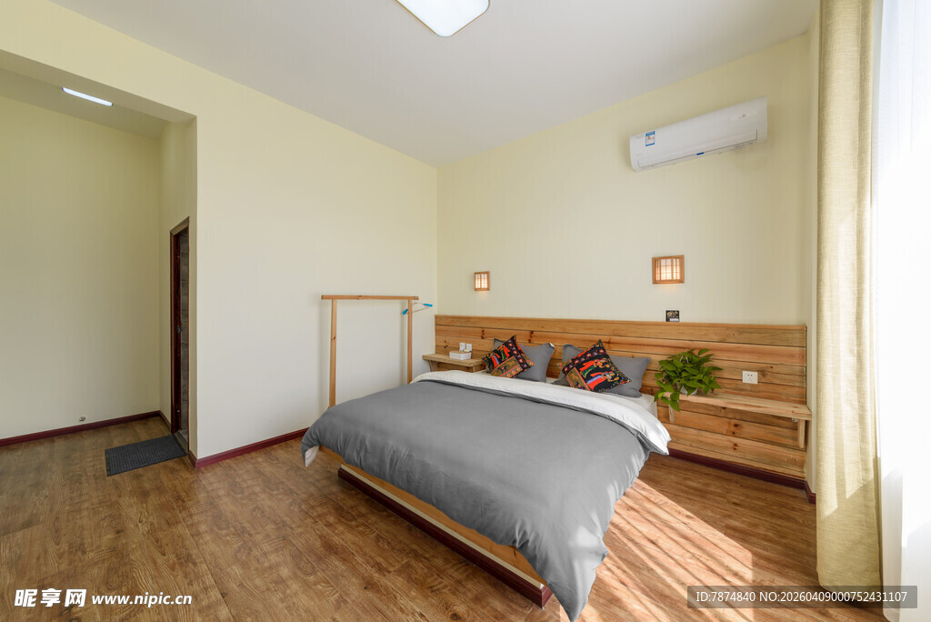 简约温馨卧室室内场景展示