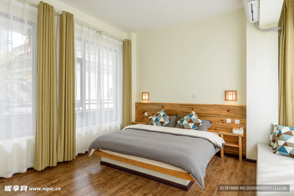 简约北欧风温馨卧室一角