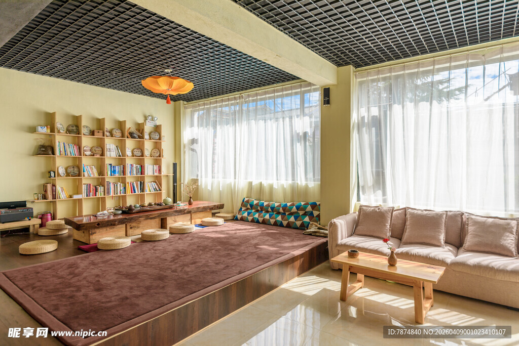 温馨民族风客厅室内场景