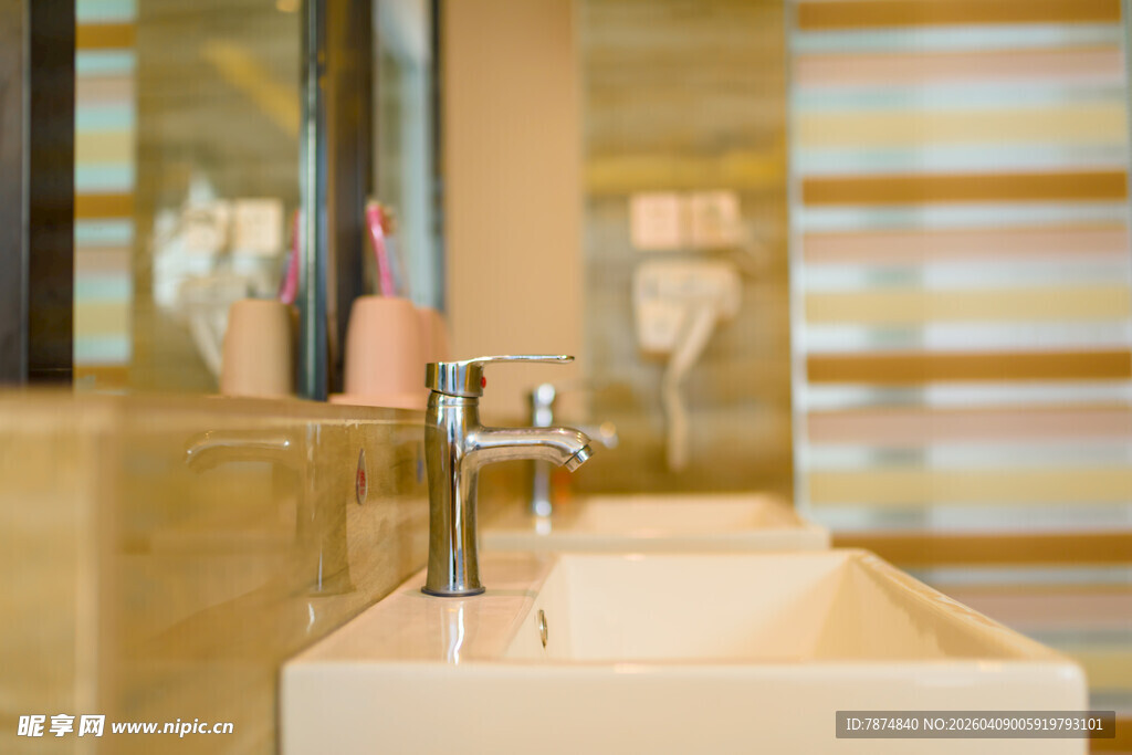 现代简约风格洗手台场景