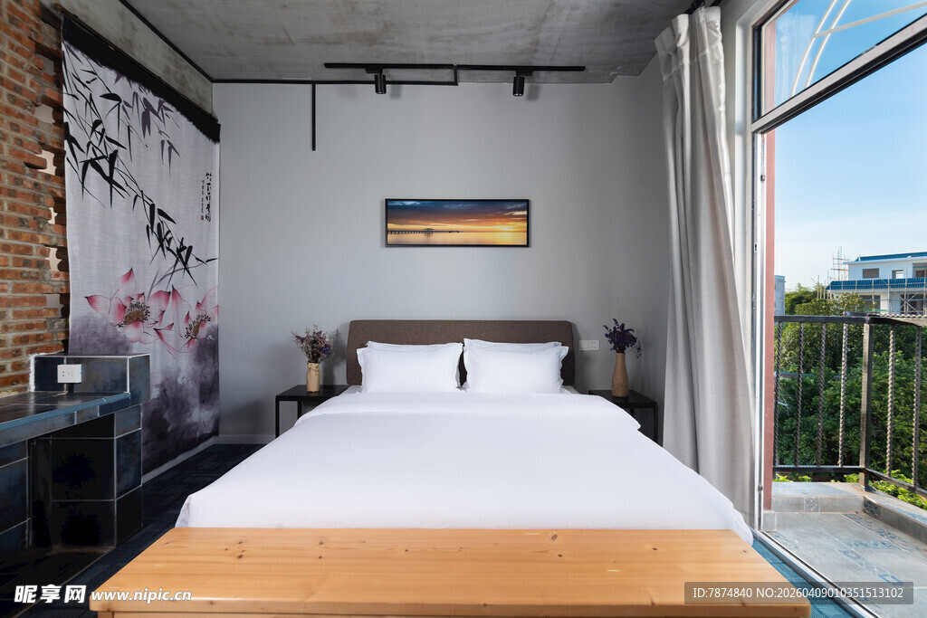 简约现代风卧室室内景观