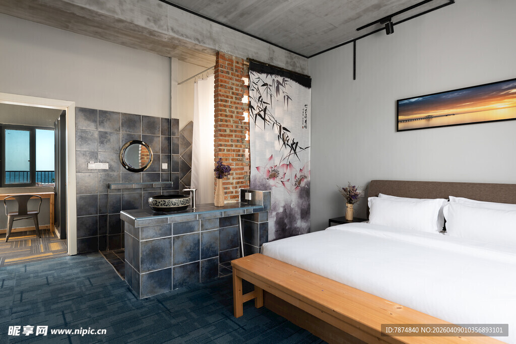 现代简约风卧室温馨场景