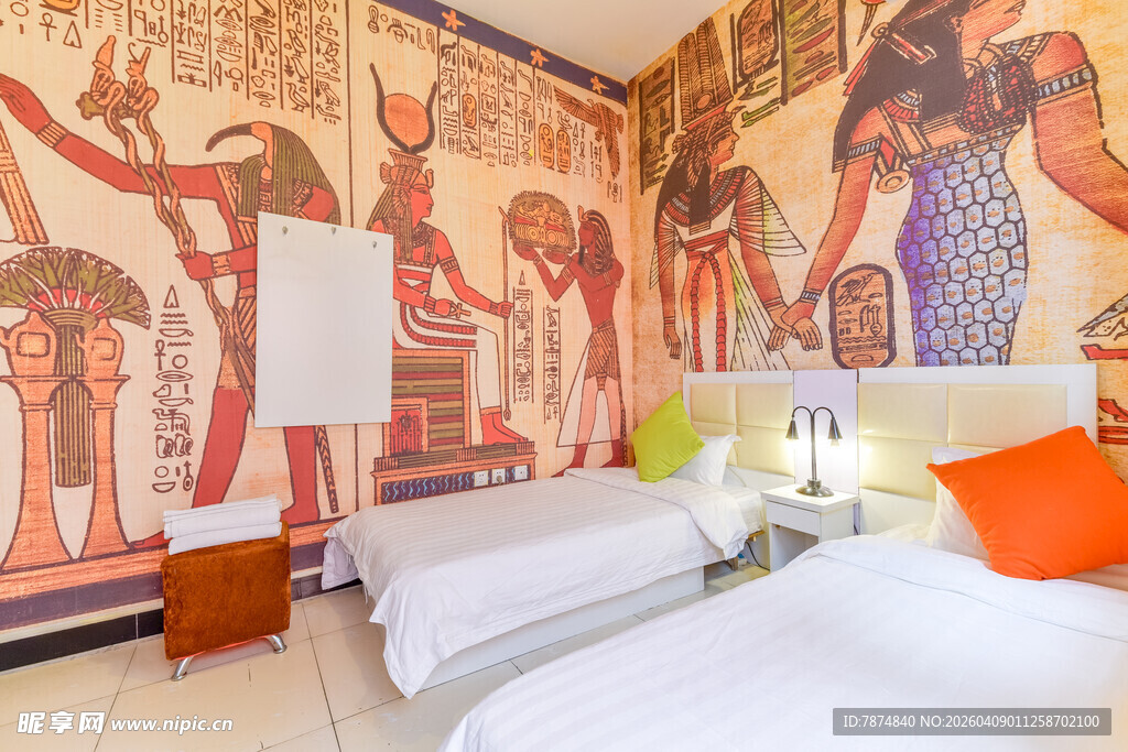 埃及风主题卧室装饰