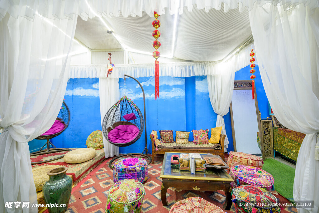 波西米亚风室内休闲一角