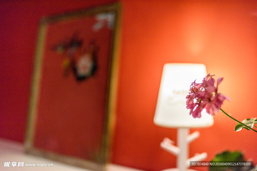 室内温馨角落的雅致花卉