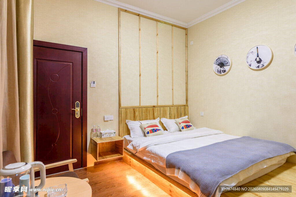 温馨简约卧室室内场景