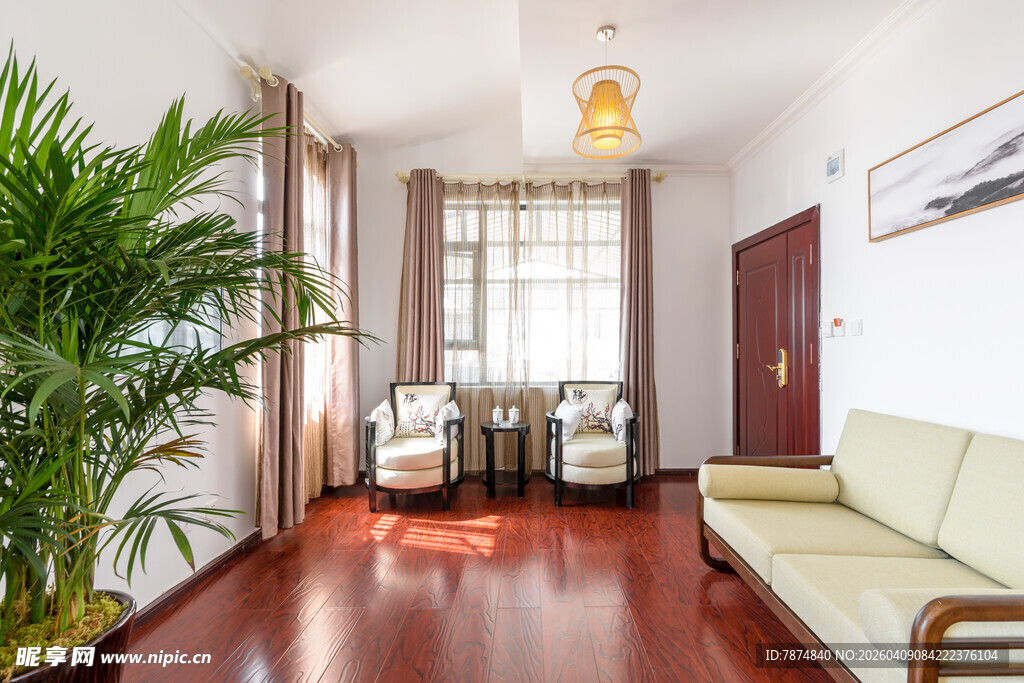 温馨明亮的客厅室内场景