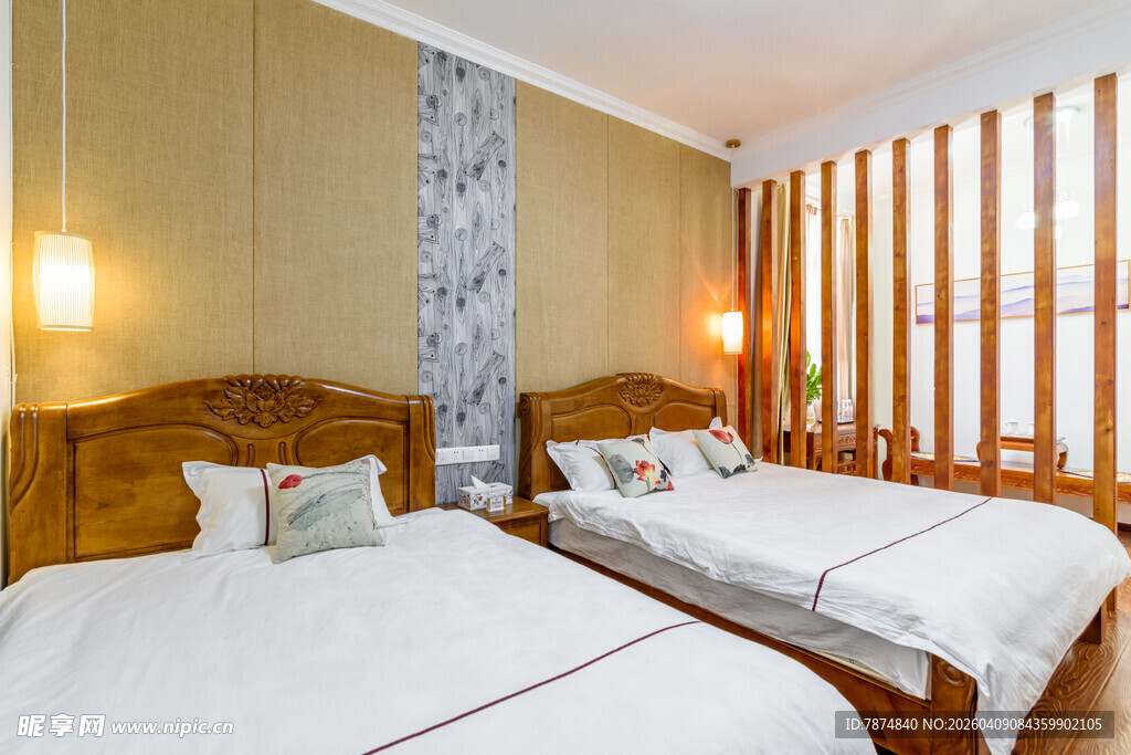 温馨双床客房展示