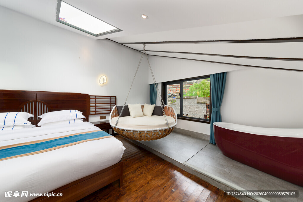 现代风格舒适卧室空间