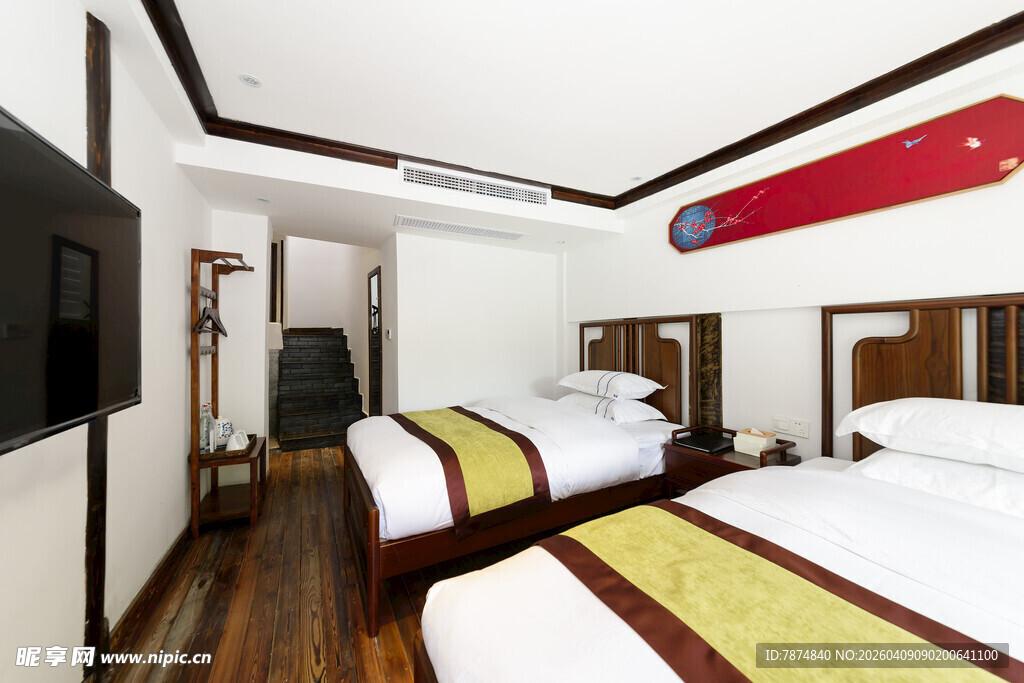 简约双床酒店客房