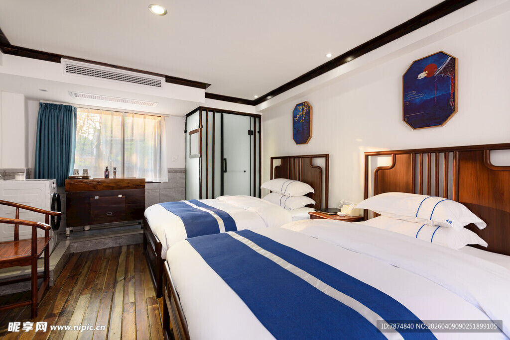 简约风格双床酒店客房