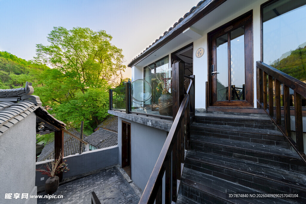 中式庭院别墅户外景致