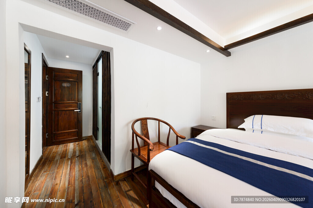 简约温馨卧室室内场景