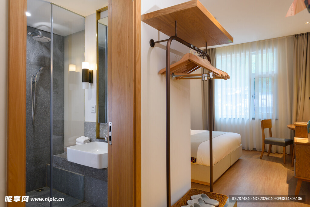 现代简约风酒店客房内景