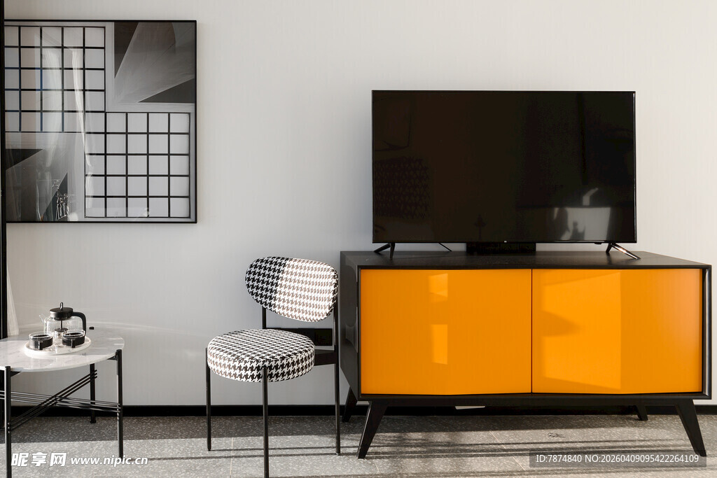 现代简约客厅电视柜场景