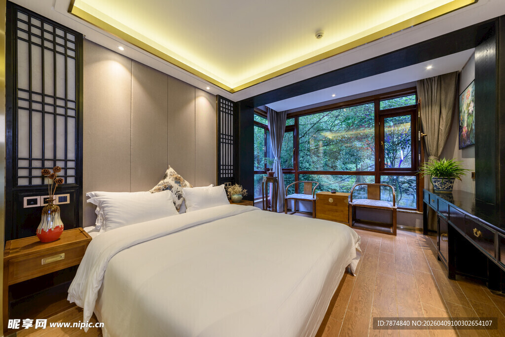 中式典雅风格温馨卧室