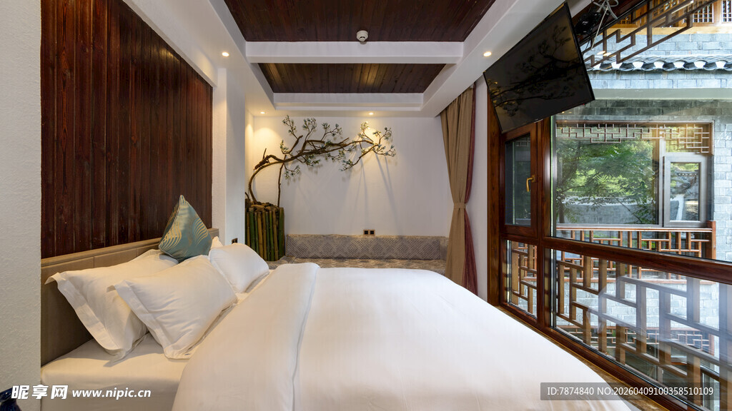 中式典雅风格的温馨卧室