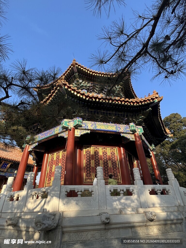 古典中式亭子的精美景观