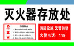 灭火器存放处标识牌
