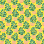 盆栽矢量图案背景