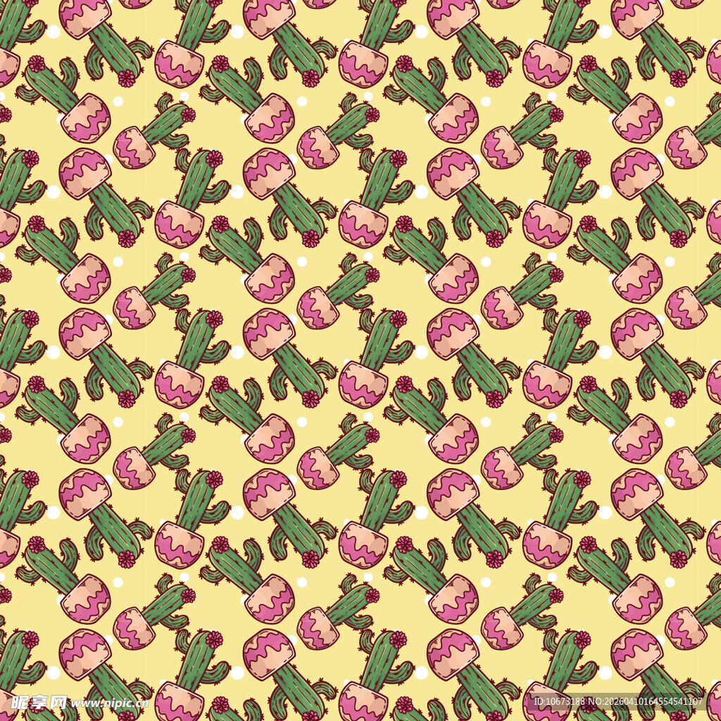 盆栽矢量图案背景