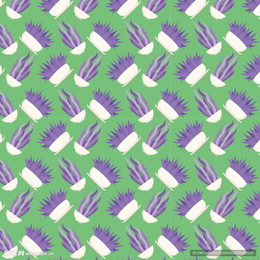 盆栽矢量图案背景