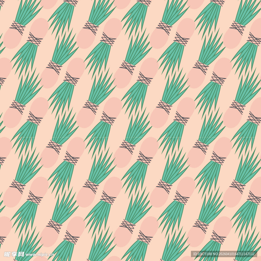 盆栽矢量图案背景