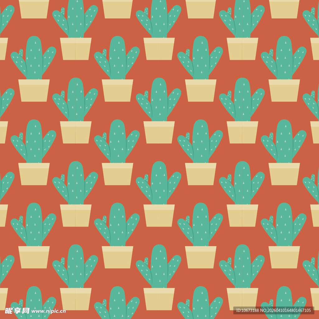 盆栽矢量图案背景