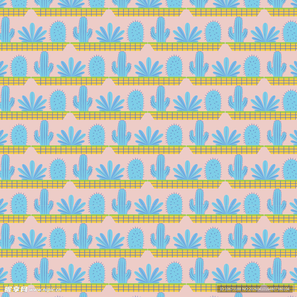 盆栽矢量图案背景