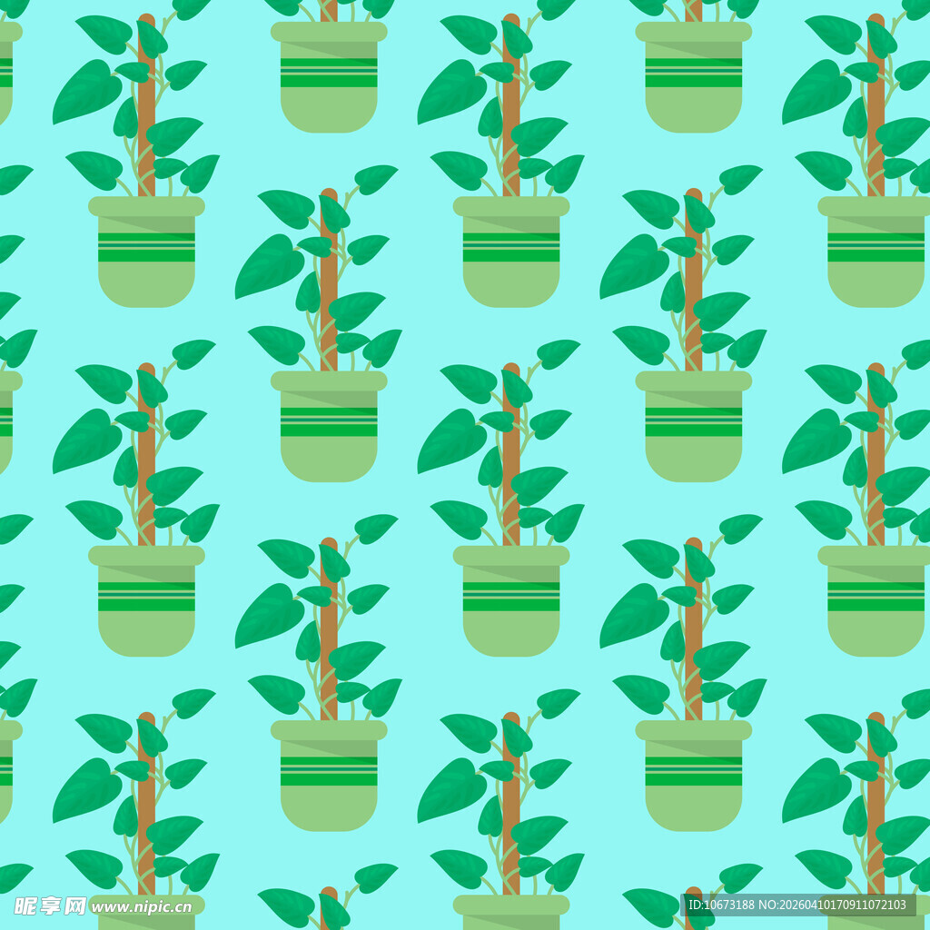 盆栽无缝背景