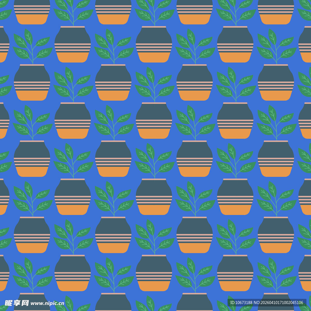 盆栽无缝背景