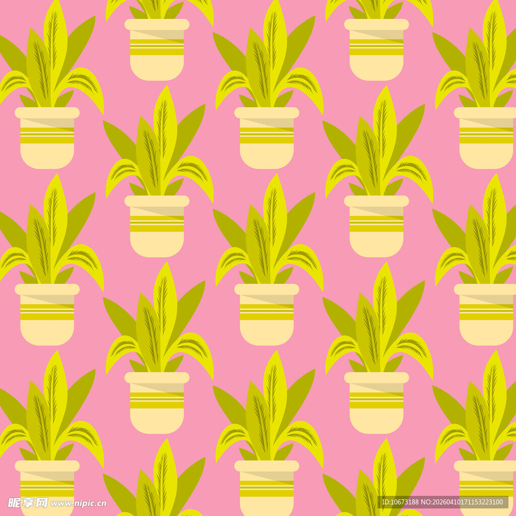 盆栽无缝背景