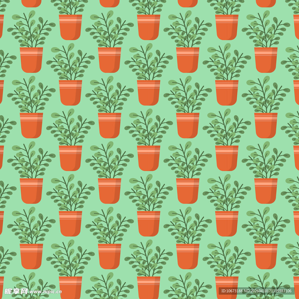 盆栽无缝背景