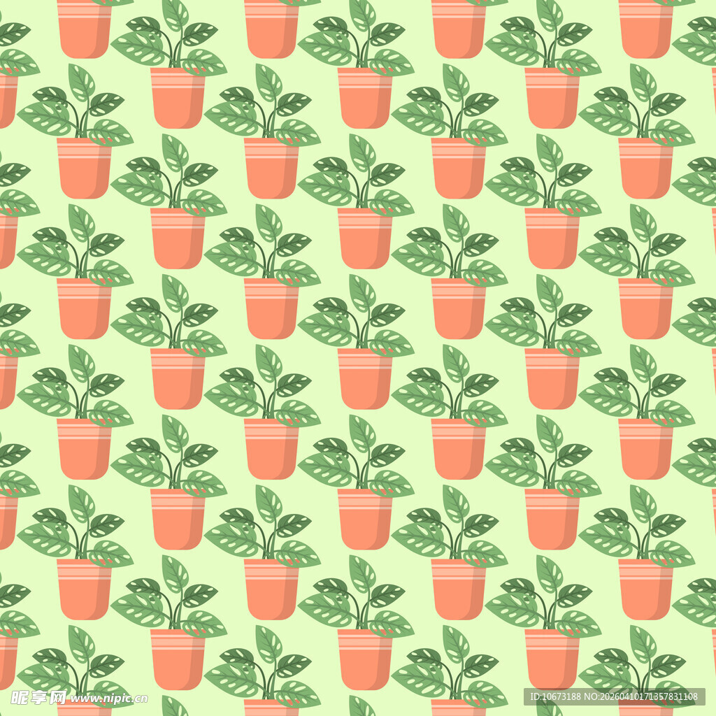 盆栽无缝背景