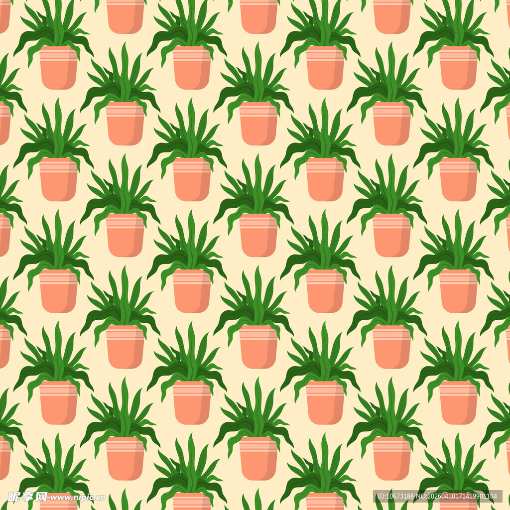 盆栽无缝背景