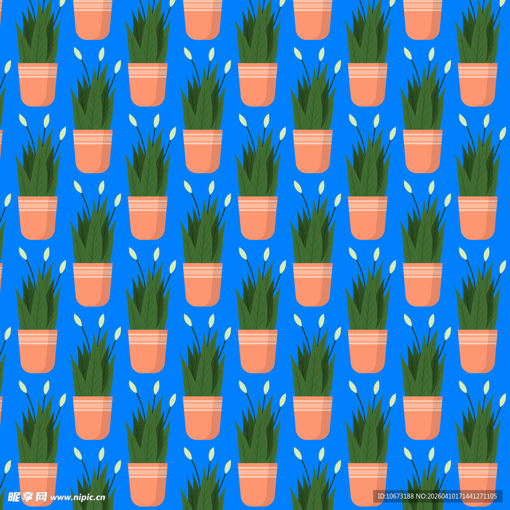 盆栽无缝背景