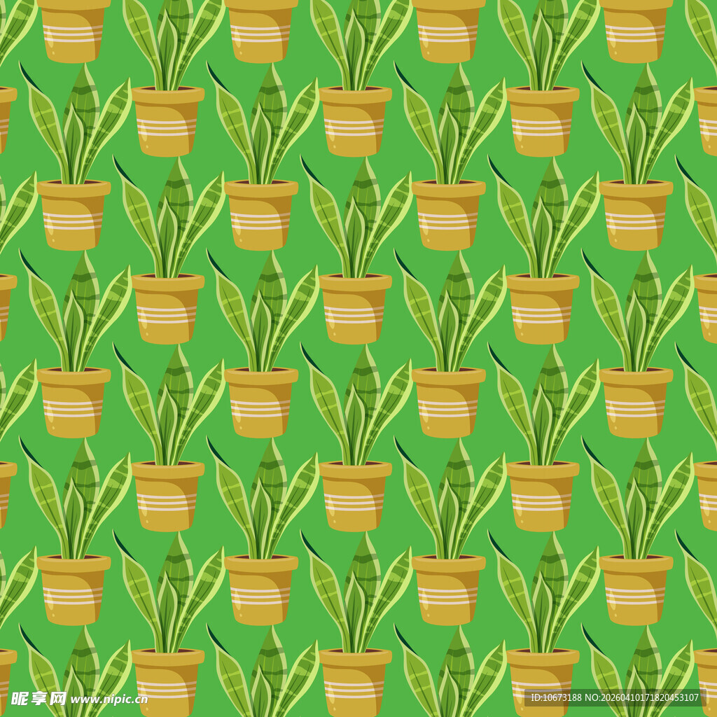 盆栽无缝背景
