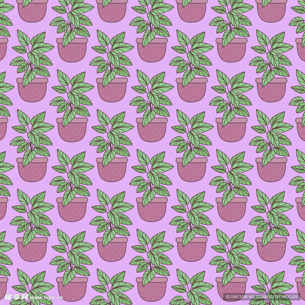 盆栽无缝背景
