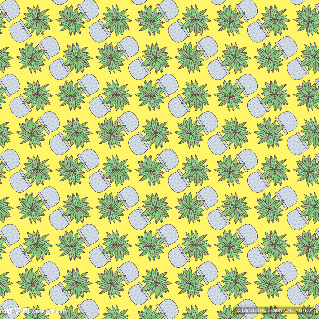 植物盆栽图案背景