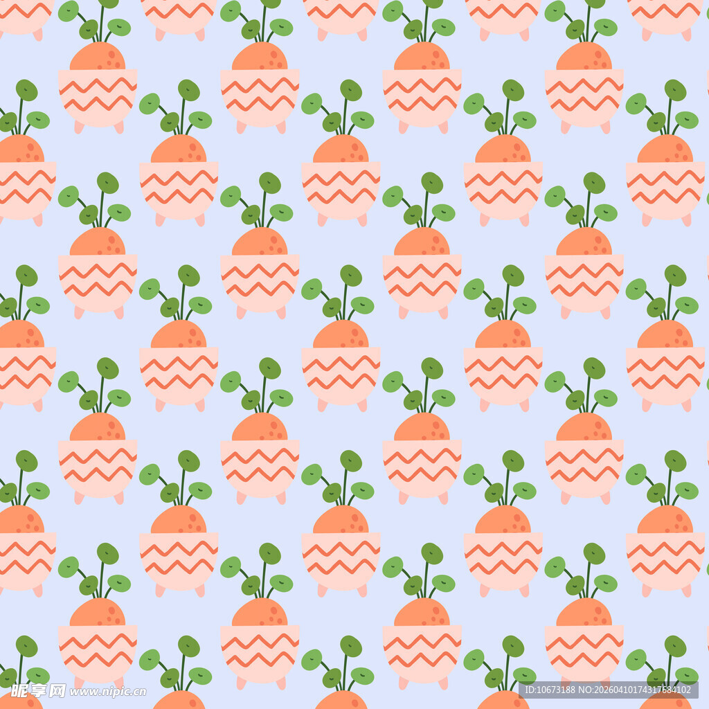 植物盆栽图案背景