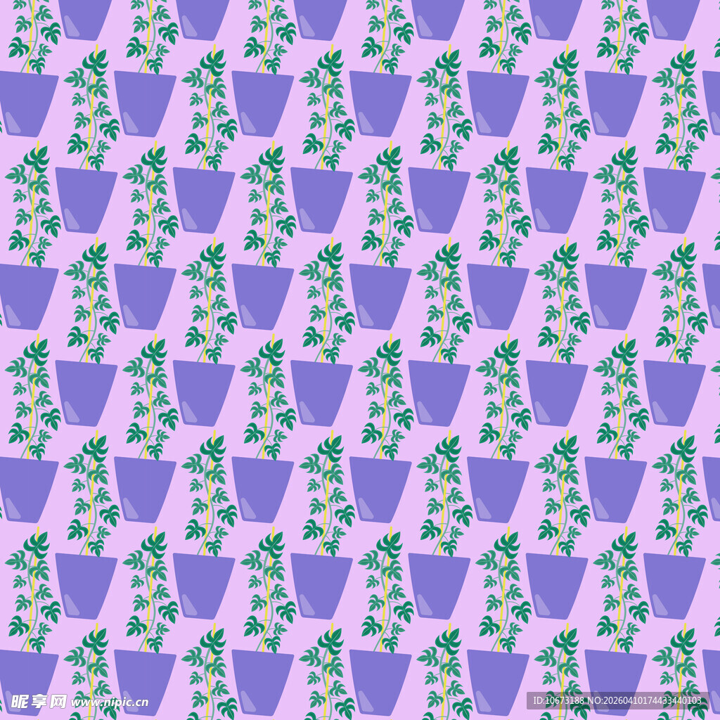 植物盆栽图案背景