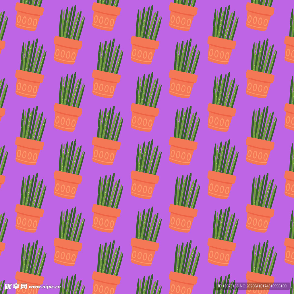 植物盆栽图案背景