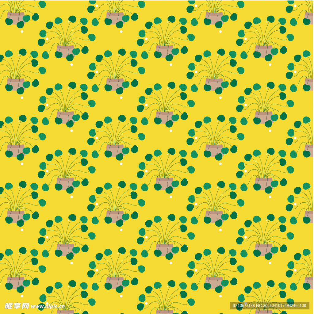 植物盆栽图案背景