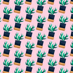 植物盆栽图案背景