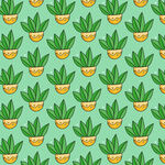 植物盆栽图案背景