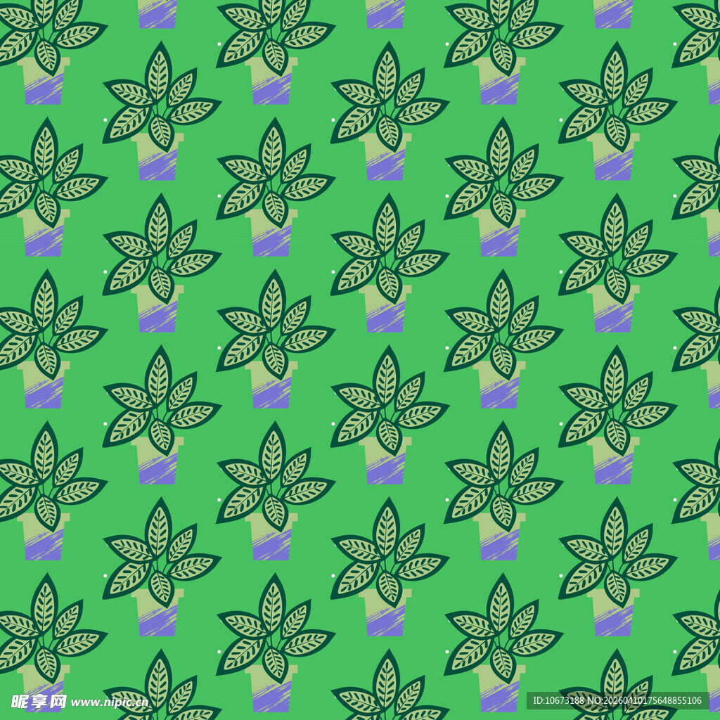 植物盆栽图案背景