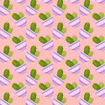 植物盆栽图案背景