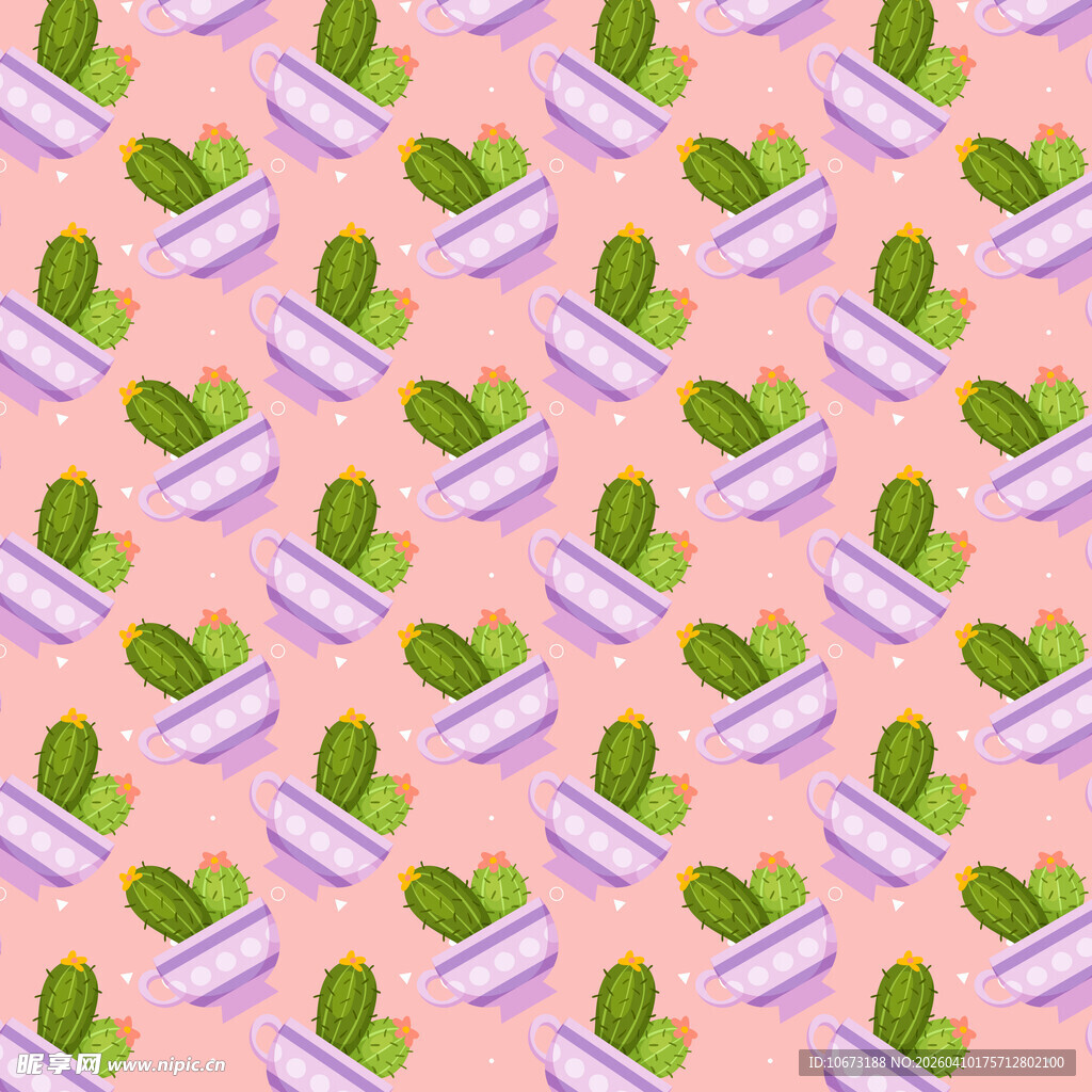 植物盆栽图案背景
