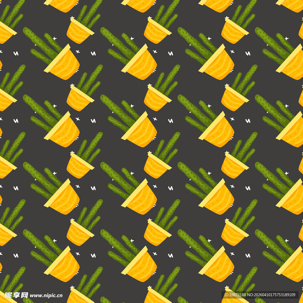 植物盆栽图案背景