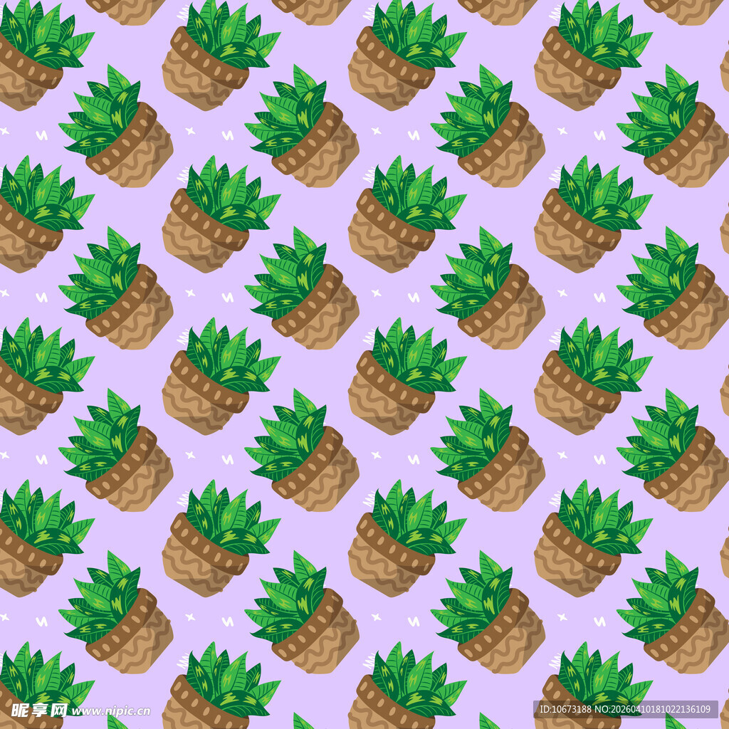 植物盆栽图案背景